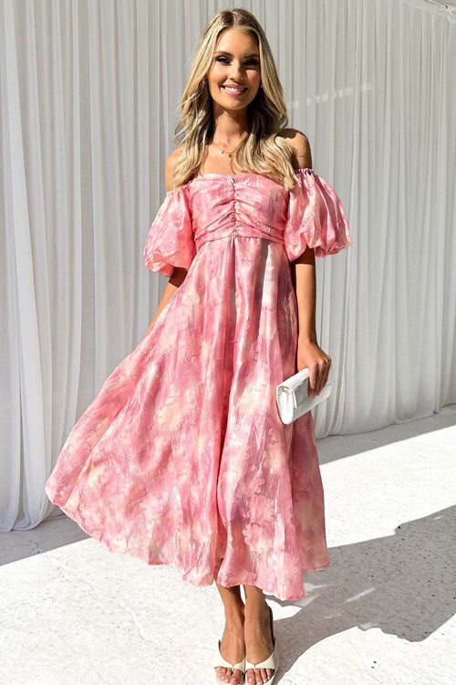 classic floral midi dress Heirloom Floral Midi Dress