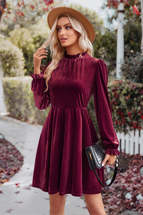 Can't Help But Love Velvet Long Sleeve Mini Dress - 3 Colors Can't Help But Love Velvet Long Sleeve Mini Dress - 3 Colors