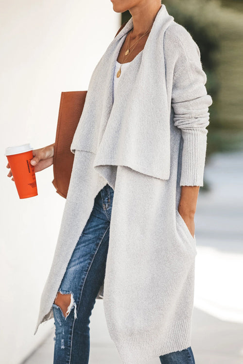 Starting Now Long Sleeve Cape Cardigan - 7 Colors
