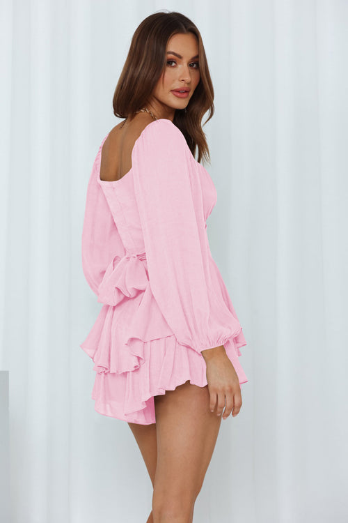 Ready To Charm Long Sleeve Skater Romper - 9 Colors
