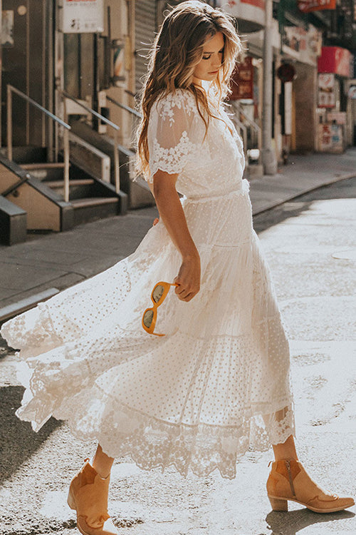 love lace maxi dress Vestido Maxi de Encaje All In Love - Rojo