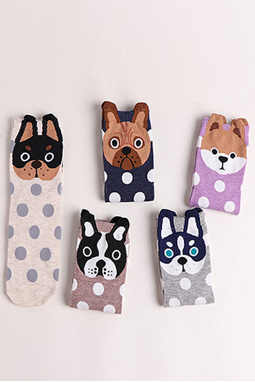 Lovely Puppy Animal Cotton Socks