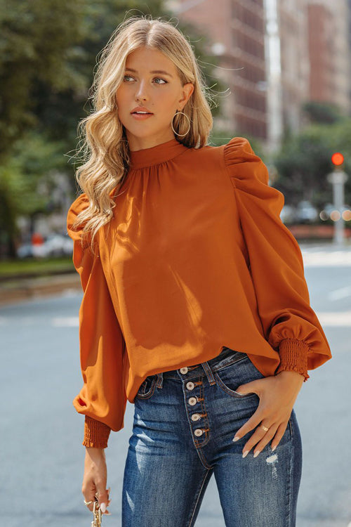 Hello Lover Statement Sleeve Smocked Top - 2 Colors