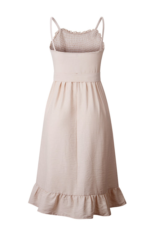 Gabriella Tie-waist Ruffled Midi Dress - 2 Colors