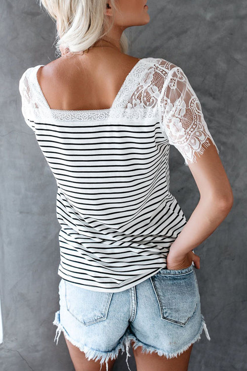 Heart Of Happiness Lace Short Sleeve Top - 3 Colors