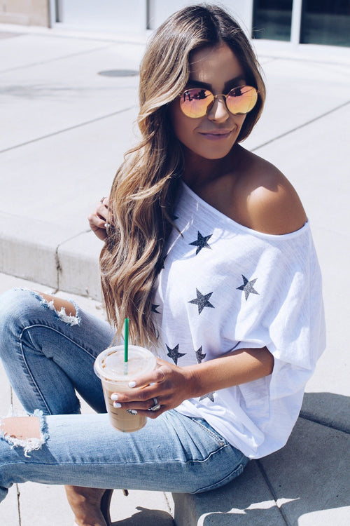 Basics Essential Star Light Knotted Tee - 3 Colors