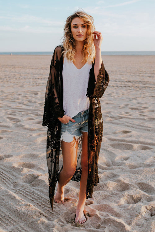 Vest With the Best Lace Embroidery Duster - 2 Colors