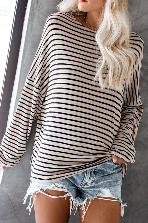 Always Lovely Stiped Casual Knit Top - 2 Colors