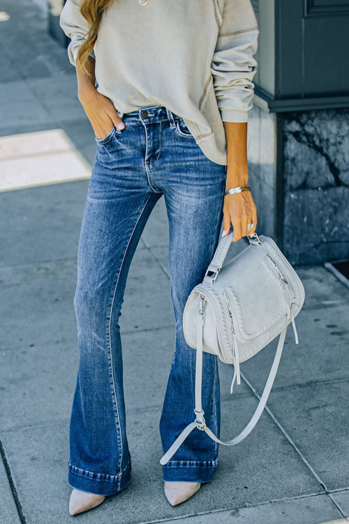 Inspired Style Wide-Leg Wash Skinny Jeans - 3 Colors
