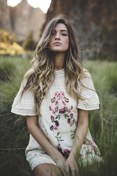 Pink Lily Vintage Embroidery Mini Dress Pink Lily Vintage Embroidery Mini Dress