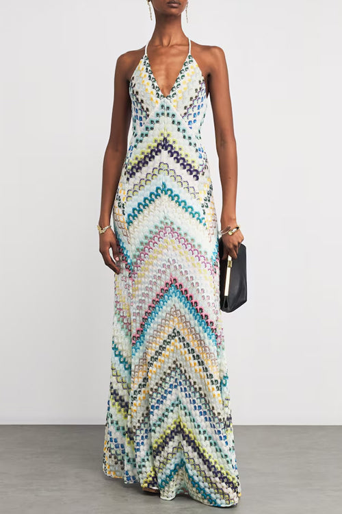 Favorite Icon Print Open Back Maxi Dress - 2 Colors