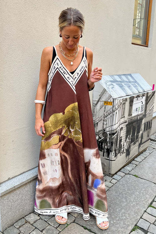 Wondrous Muse V-Neck Printed Maxi Dress - 4 Colors
