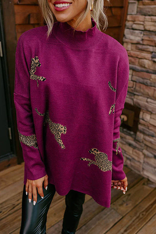 Happy To See You Leopard Knit Sweater - 4 Colors