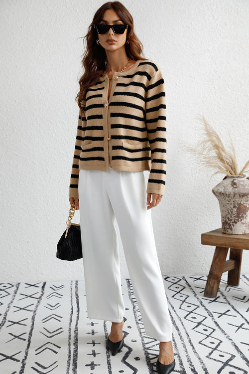 Fall For You Striped Knit Cardigan - 6 Colors