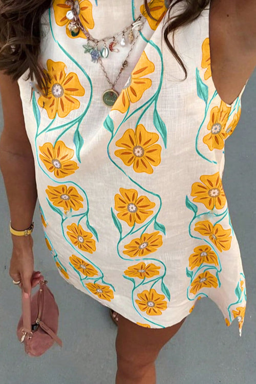 Chic Ease Print Sleeveless Mini Dress - 3 Colors