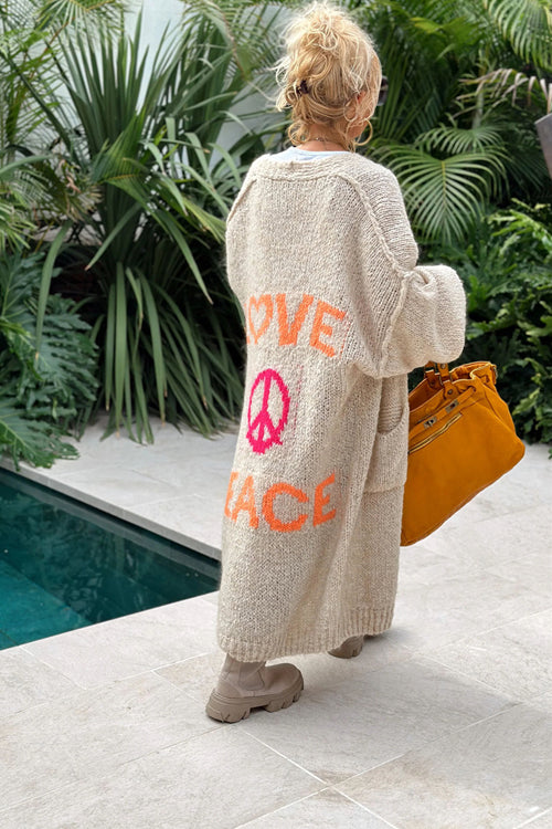 Love And Peace Knit Cardigan - 5 Colors