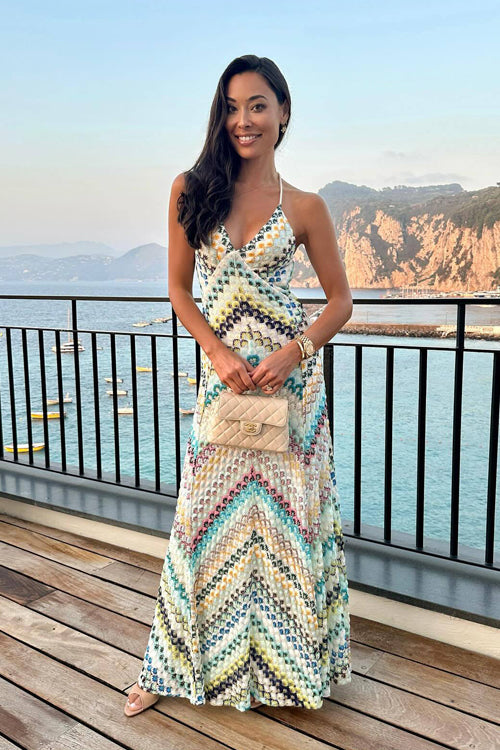 Favorite Icon Print Open Back Maxi Dress - 2 Colors