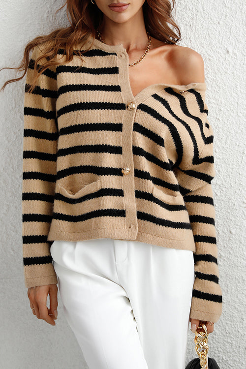 Fall For You Striped Knit Cardigan - 6 Colors