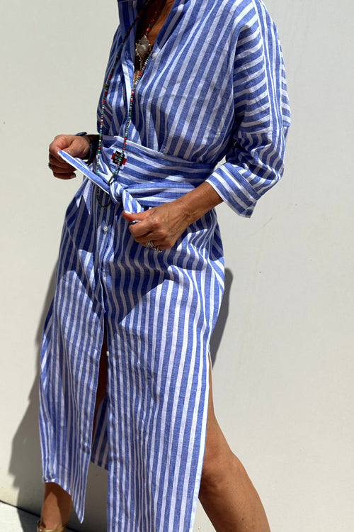 Sweet At Heart Striped Print Midi Dress - 5 Colors