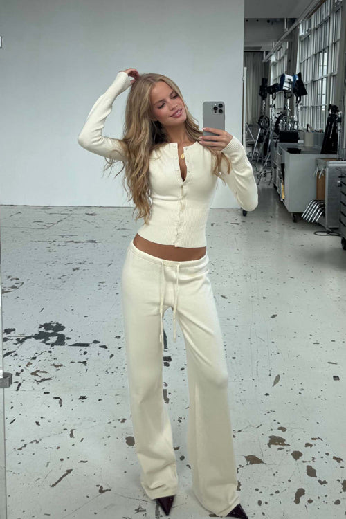 Snuggly Days Button Down Cropped Knit Sweater - 6 Colors