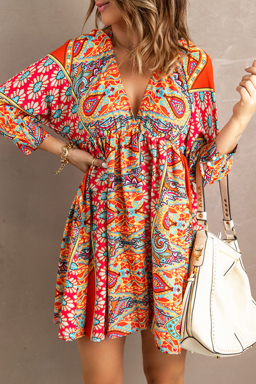 Wanna Be With You Boho Print Mini Dress