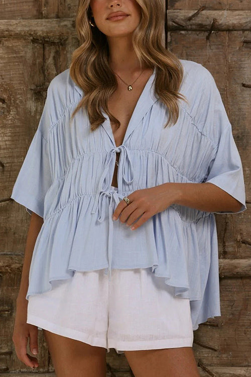 Get The Look Tied Up Short Sleeve Top - 4 Colors