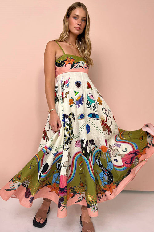 Share Your Happiness Print Maxi Dress - 9 Colors