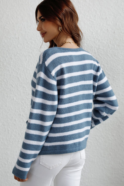 Fall For You Striped Knit Cardigan - 6 Colors