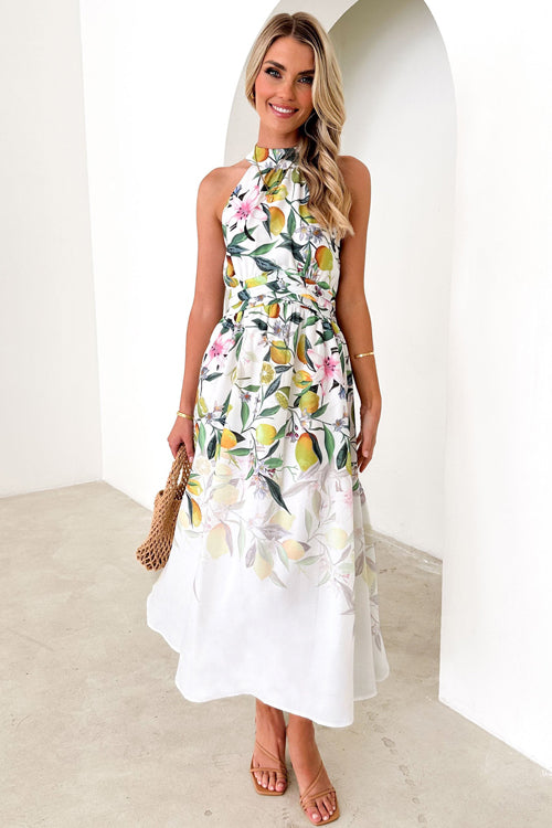 So Stunning Sleeveless Floral Print Midi Dress - 2 Colors