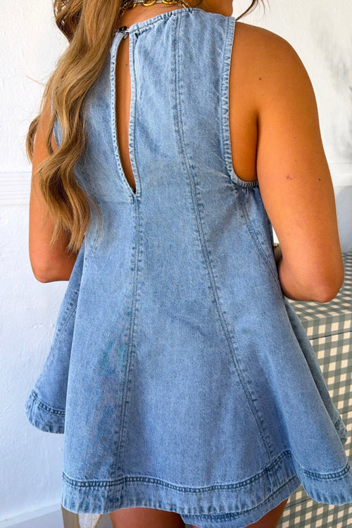 Irresistible Days Medium Wash Denim Sleeveless Set - 5 Colors