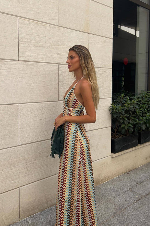Celeste Backless Knit Maxi Dress