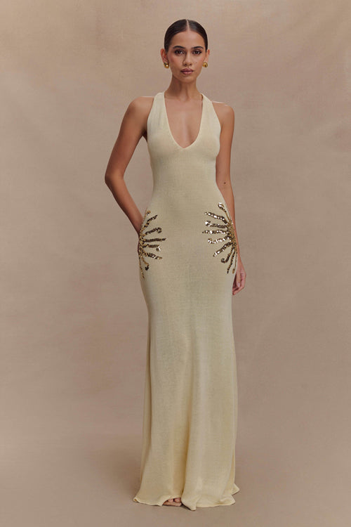 Get in the Groove Backless Sequin Knit Dress - 2 Colors