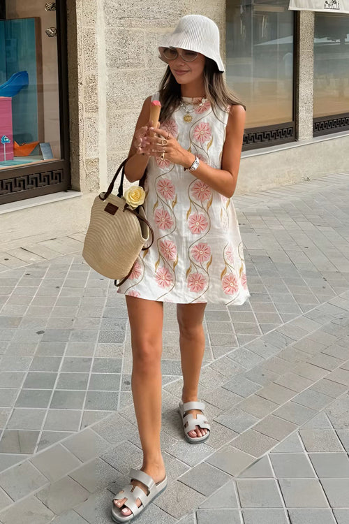 Chic Ease Print Sleeveless Mini Dress - 3 Colors