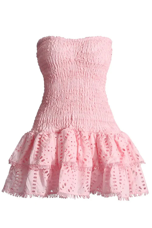 Sweet Like You Pleated Mini Dress - Light Pink