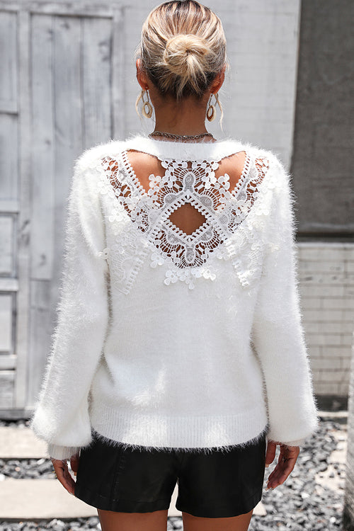 Palette of Autumn Lace Long Sleeve Sweater - 4 Colors