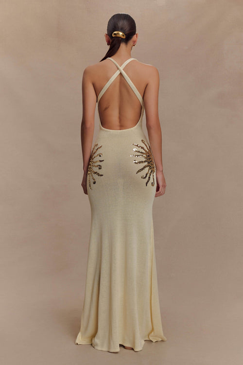 Get in the Groove Backless Sequin Knit Dress - 2 Colors