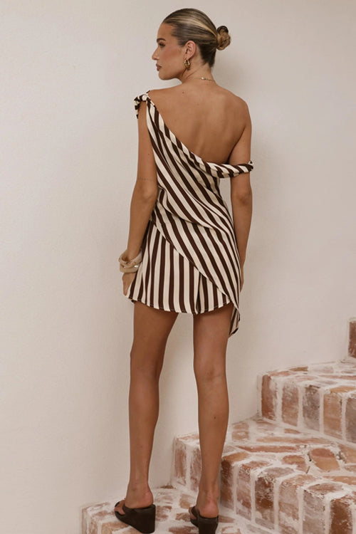 Seasonally Lovely Printed One Shoulder Set - 4 Colors