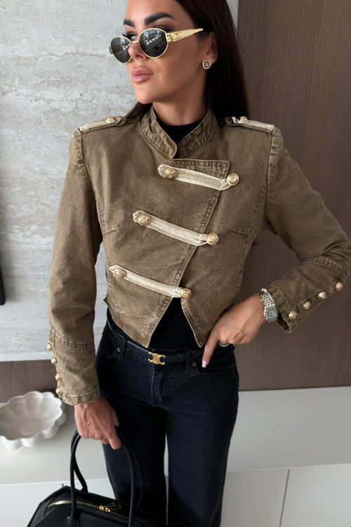 Stay Awhile Button Denim Jacket