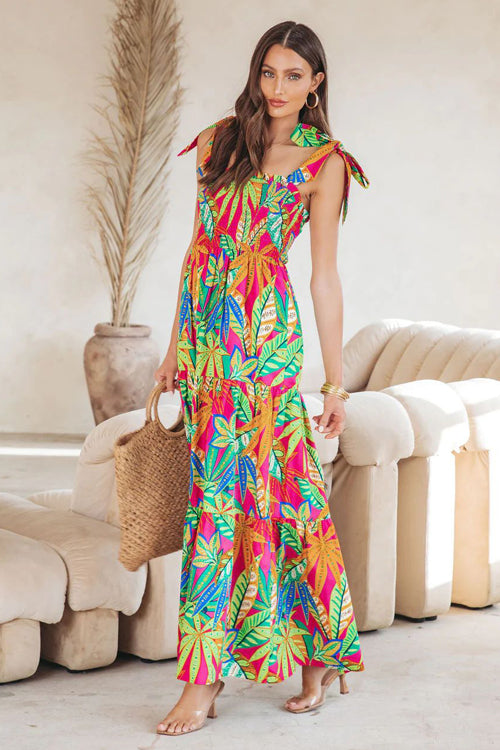 Bloom With A View Print Sleeveless Maxi Dress - 2 Colors