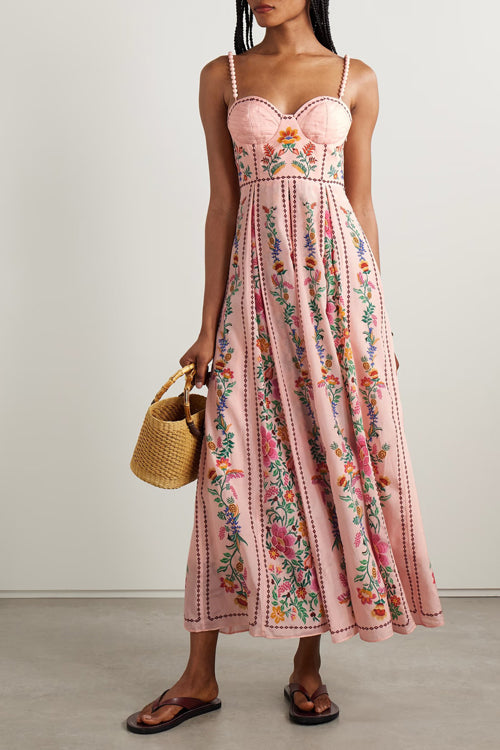 Sunday Stories Pink Floral Maxi Dress