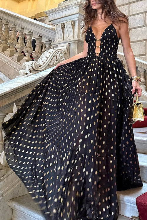 Fabulous Desires Polka Dot Maxi Dress