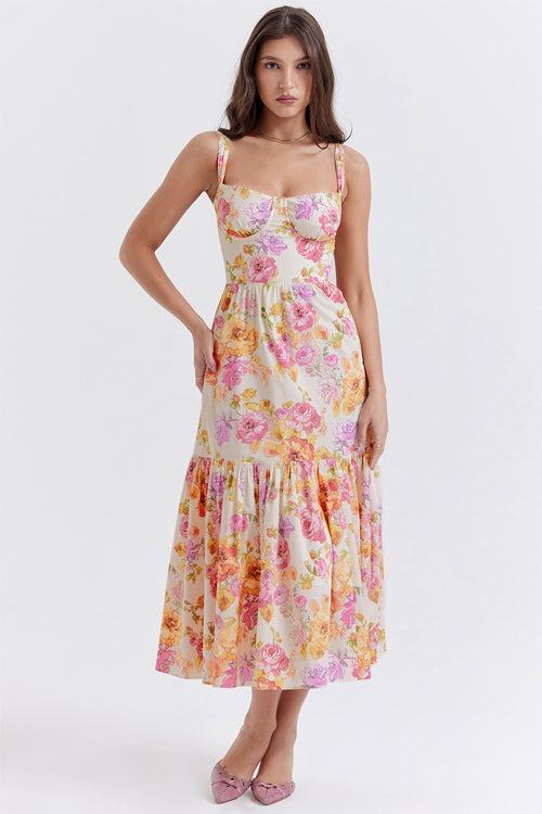 Feels Just Right Floral Print Midi Dress - 3 Colors