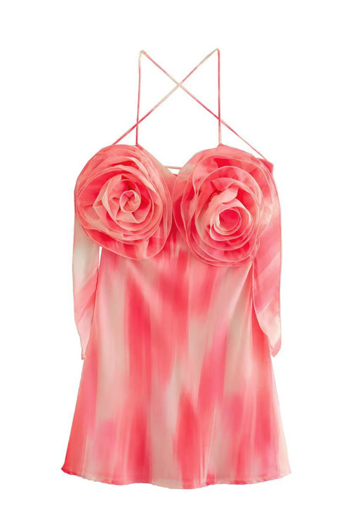 Making Promises Blush Flowers Mini Dress