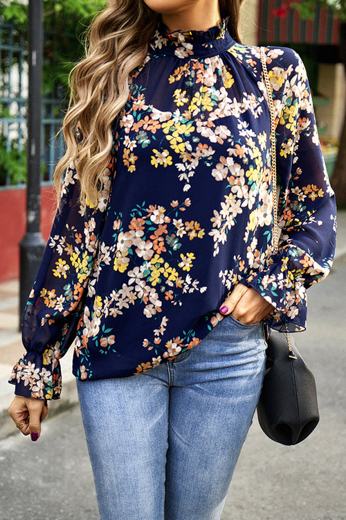 Meet You There Floral Print Long Sleeve Top - 4 Colors