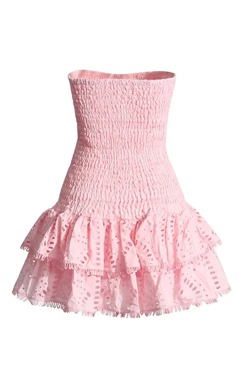 Sweet Like You Pleated Mini Dress - Light Pink