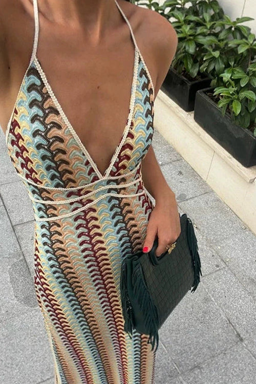 Celeste Backless Knit Maxi Dress