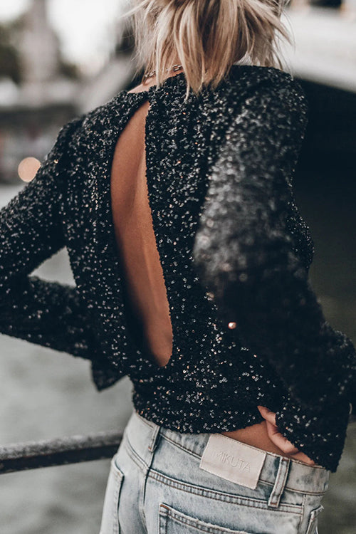 Shine For Us Sequin Long Sleeve Top - 2 Colors