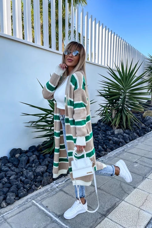 Clement Striped Longline Cardigan - 3 Colors