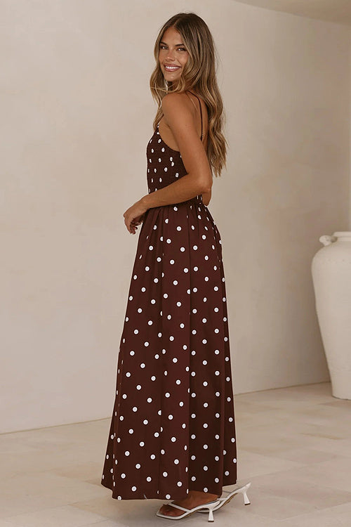 In My Dreams Polka Dots Maxi Dress - 2 Colors