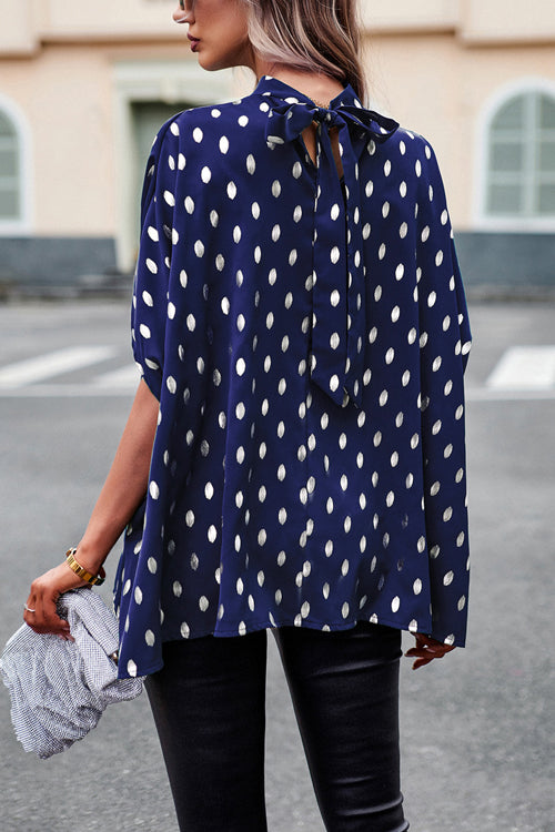 Making Promises Dotted Short Sleeve Cape Top - 5 Colors